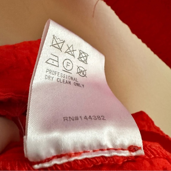 Adeam • Red Wrap Ruffle Dress‎ - Picture 6 of 9